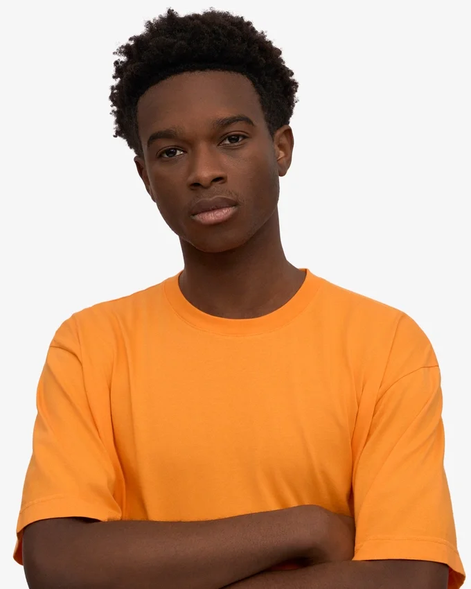 Camiseta orgánica oversize - Naranja soleado