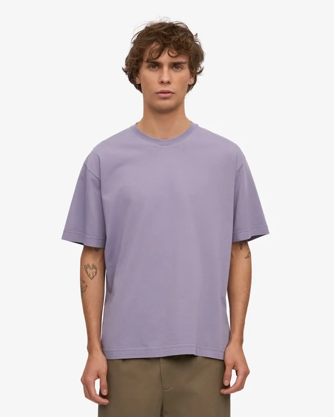 Camiseta orgánica oversize - púrpura jade
