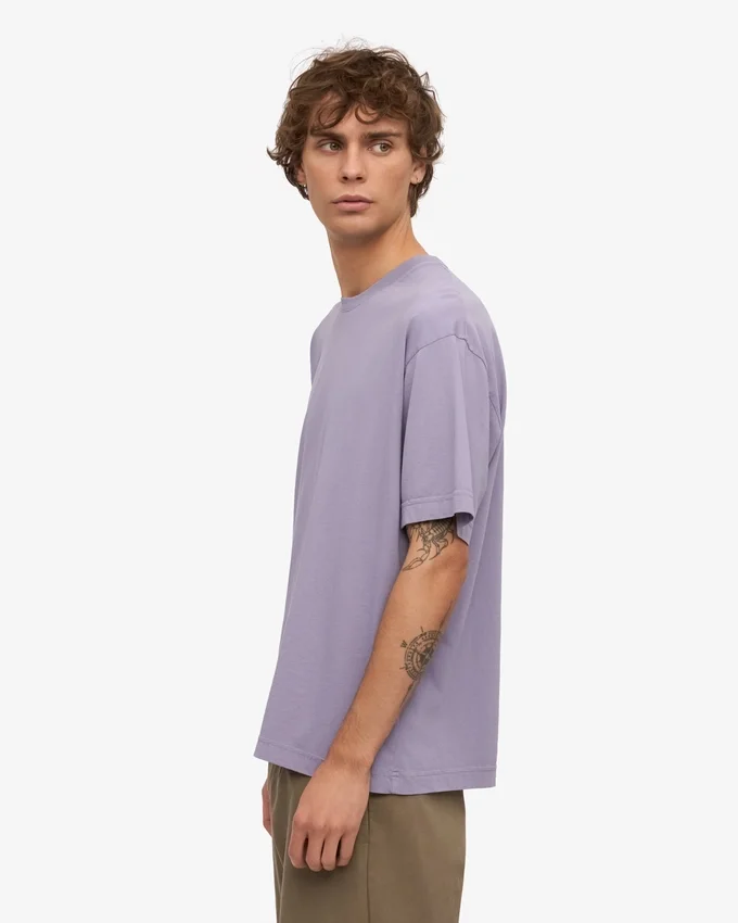 Camiseta orgánica oversize - púrpura jade