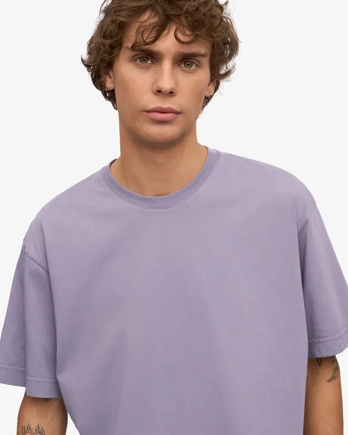 Camiseta orgánica oversize - púrpura jade
