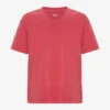 Camiseta orgánica oversize - Rojo deslavado