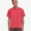 Camiseta orgánica oversize - Rojo deslavado