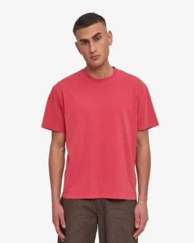 Camiseta orgánica oversize – Rojo deslavado