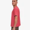 Camiseta orgánica oversize - Rojo deslavado