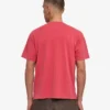 Camiseta orgánica oversize - Rojo deslavado