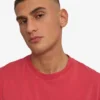Camiseta orgánica oversize - Rojo deslavado
