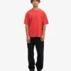 Camiseta orgánica oversize - Rojo mandarina
