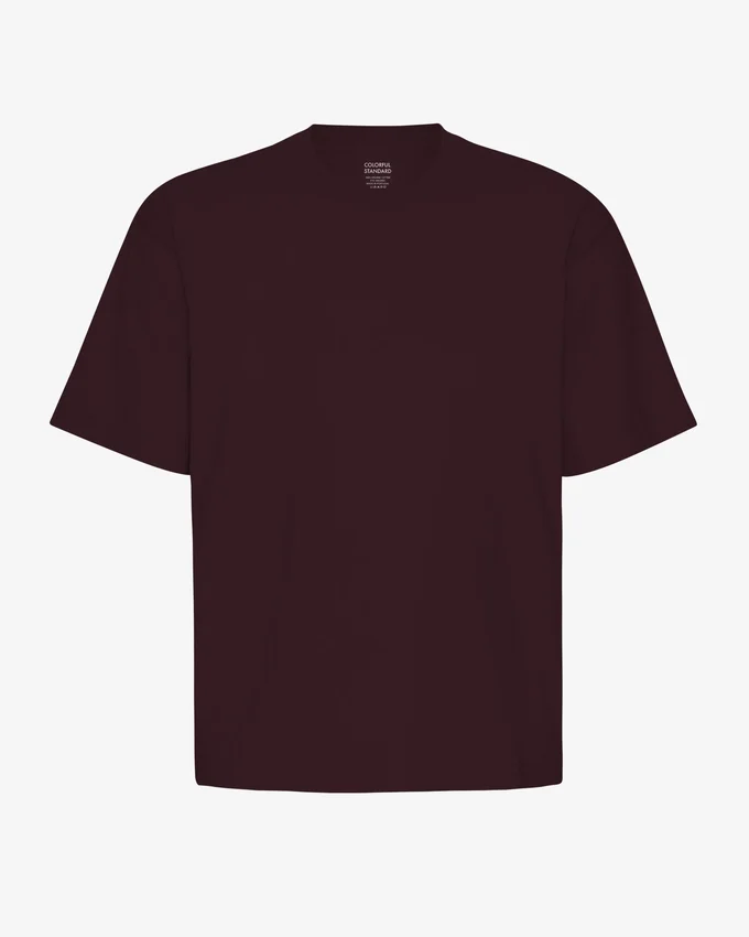 Camiseta orgánica oversize - Rojo sangre