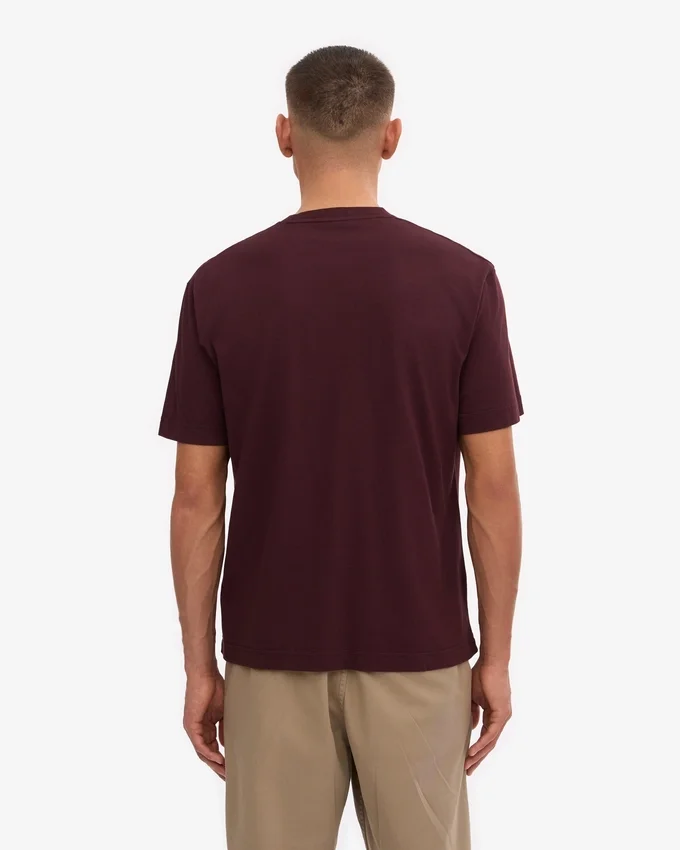 Camiseta orgánica oversize - Rojo sangre
