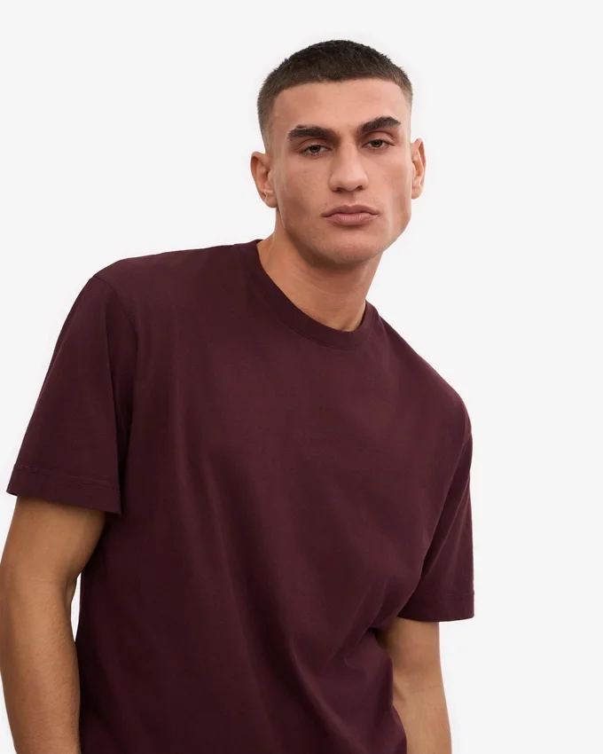Camiseta orgánica oversize - Rojo sangre