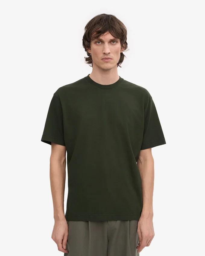 Camiseta orgánica oversize - Verde cazador