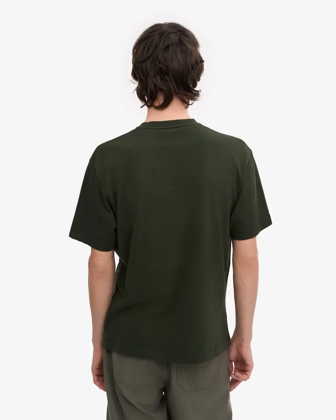 Camiseta orgánica oversize - Verde cazador
