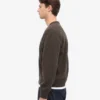 Cardigan de lana merino con cuello en V - Marrón café