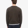 Cardigan de lana merino con cuello en V - Marrón café