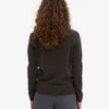 Cardigan de lana merino con cuello para mujer - Marrón café