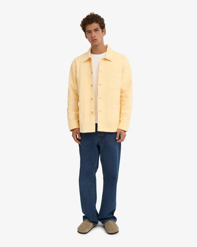 Chaqueta de trabajo orgánica - Amarillo suave