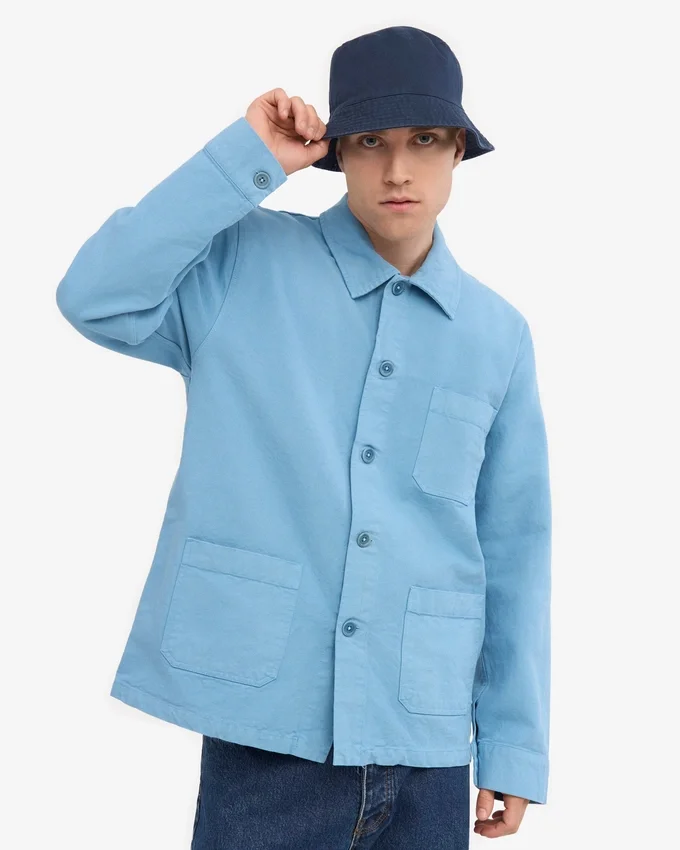 Chaqueta de trabajo orgánica - Azul mar