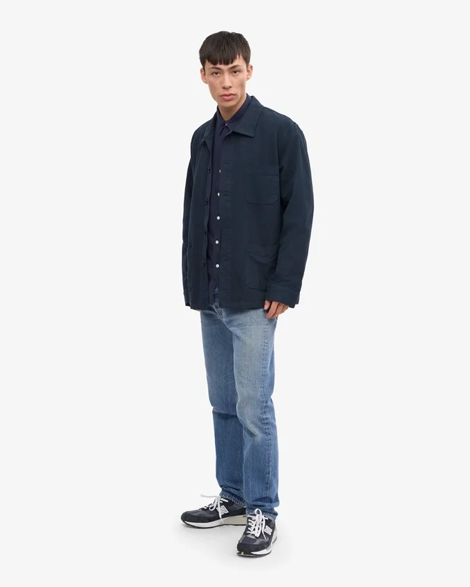 Chaqueta de trabajo orgánica - Azul marino