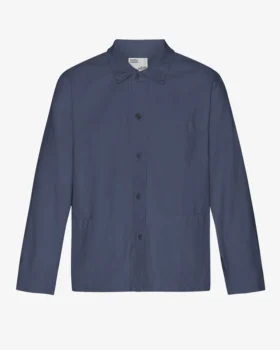 Chaqueta de trabajo orgánica - Azul petróleo