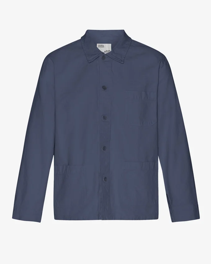 Chaqueta de trabajo orgánica - Azul petróleo