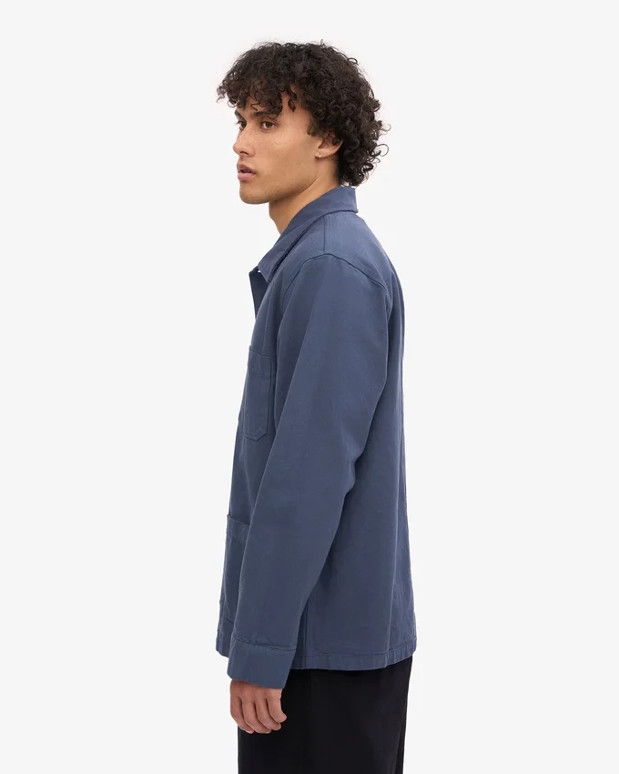 Chaqueta de trabajo orgánica - Azul petróleo