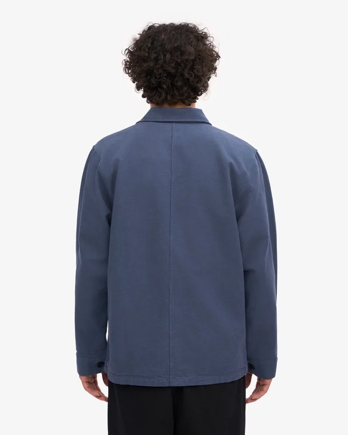 Chaqueta de trabajo orgánica - Azul petróleo