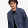 Chaqueta de trabajo orgánica - Azul petróleo
