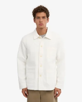 Chaqueta de trabajo orgánica – Blanco óptico