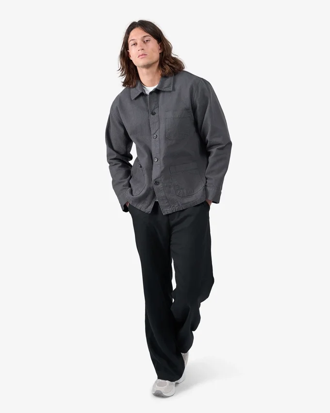 Chaqueta de trabajo orgánica - Gris lava