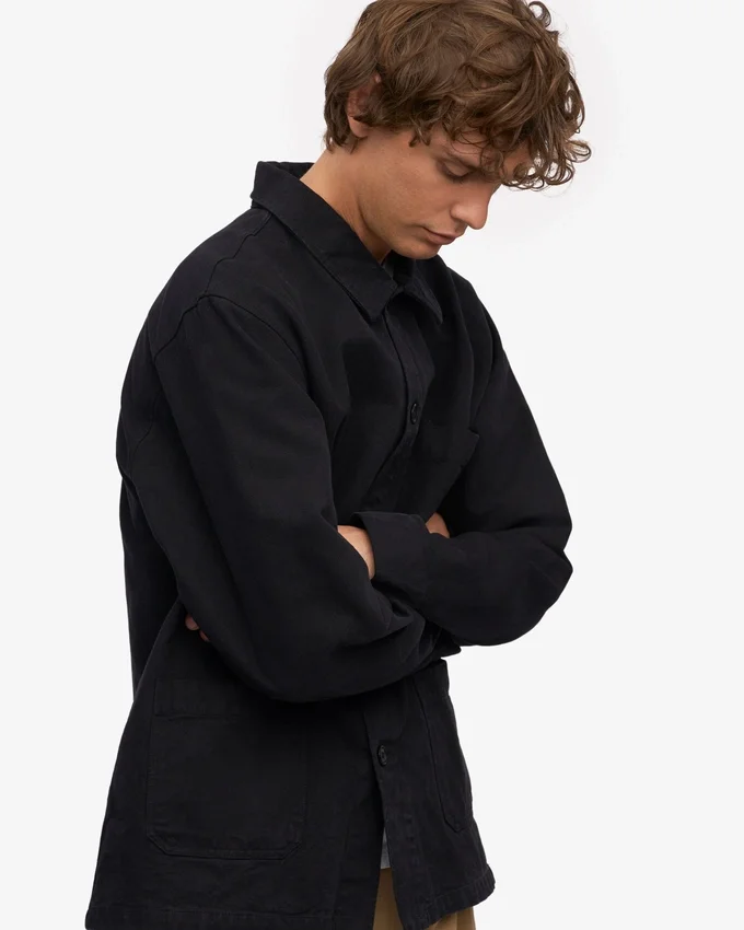 Chaqueta de trabajo orgánica - Negro intenso