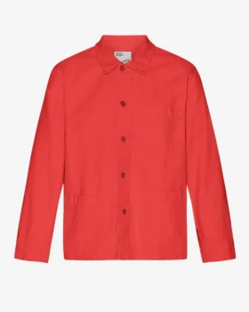Chaqueta de trabajo orgánica - Rojo mandarina