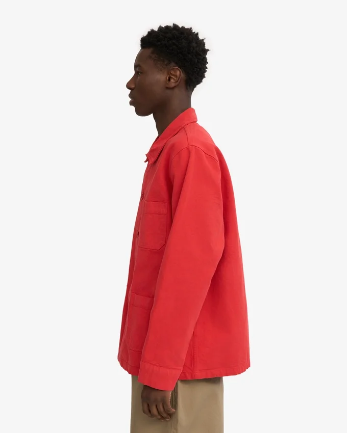 Chaqueta de trabajo orgánica - Rojo mandarina