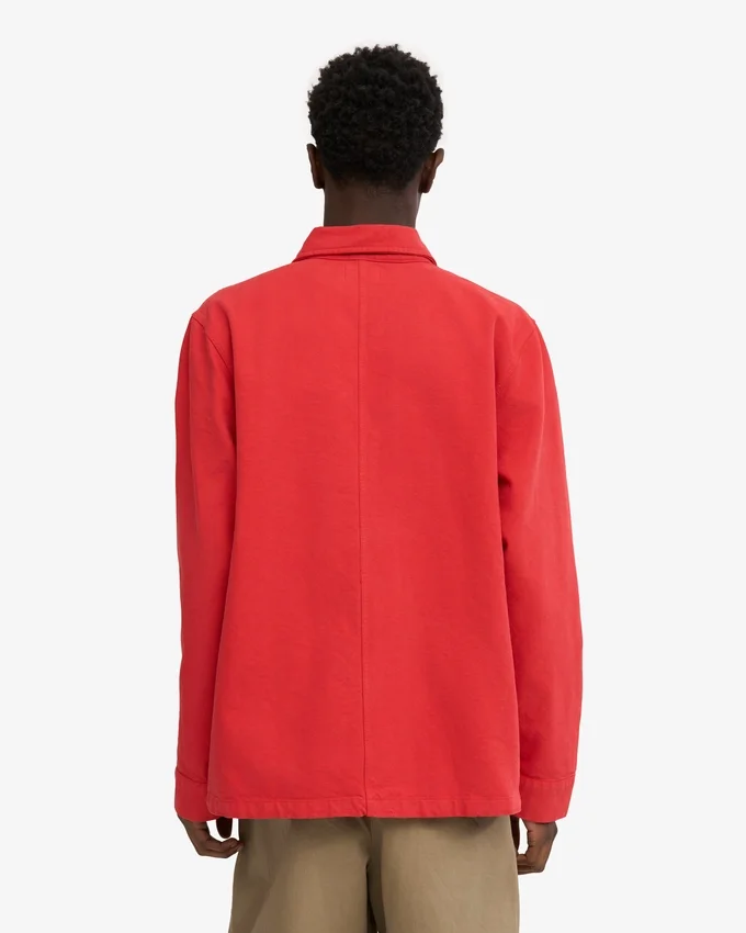 Chaqueta de trabajo orgánica - Rojo mandarina