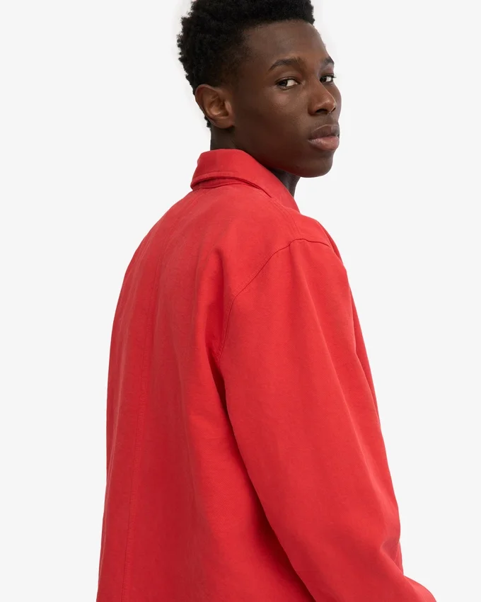 Chaqueta de trabajo orgánica - Rojo mandarina