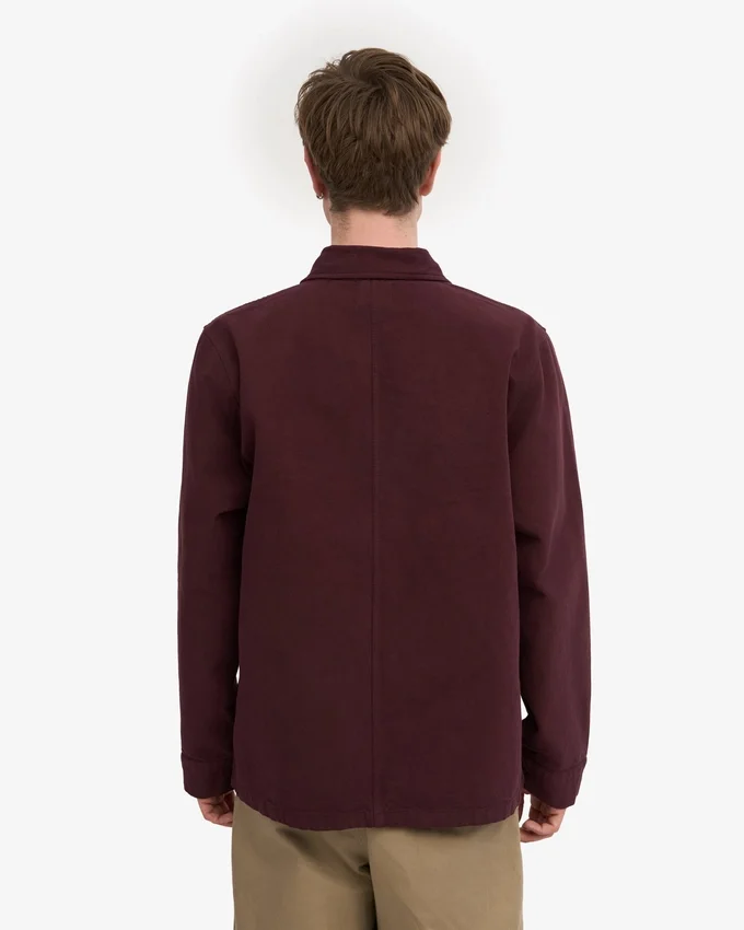 Chaqueta de trabajo orgánica - Rojo sangre de buey
