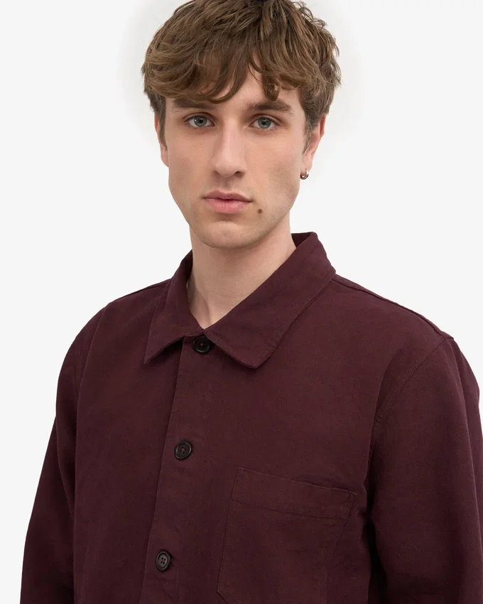 Chaqueta de trabajo orgánica - Rojo sangre de buey
