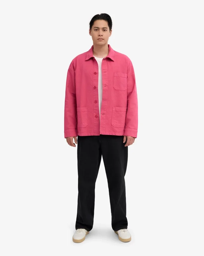 Chaqueta de trabajo orgánica - Rosa chicle