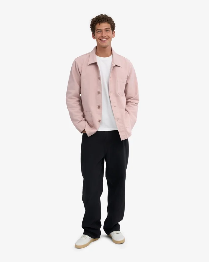 Chaqueta de trabajo orgánica - Rosa descolorido