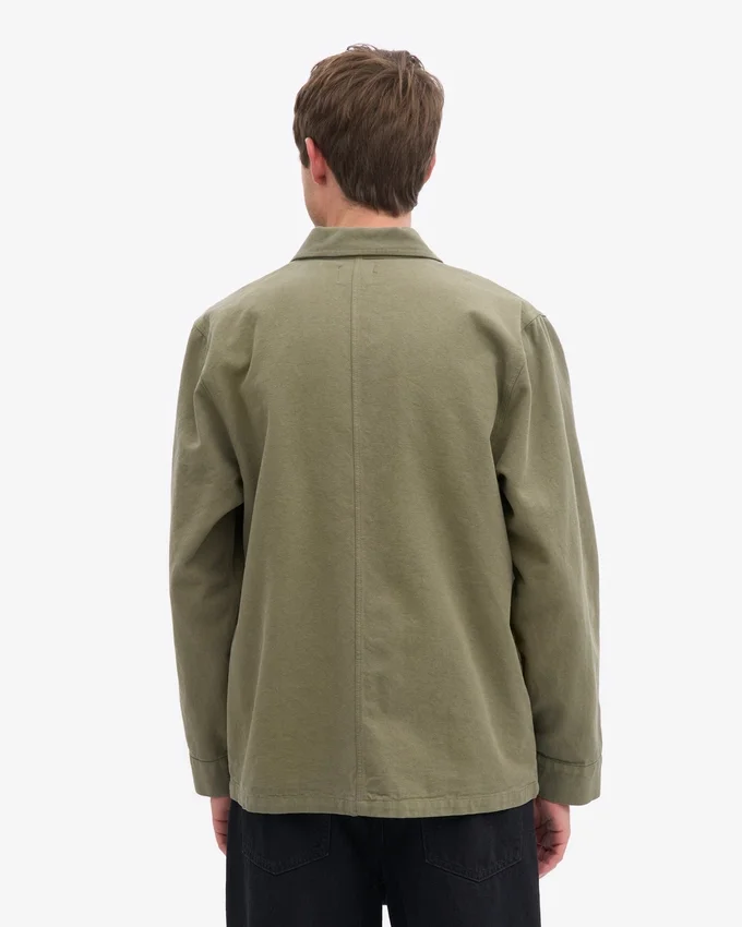 Chaqueta de trabajo orgánica - verde oliva apagado