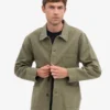 Chaqueta de trabajo orgánica - verde oliva apagado