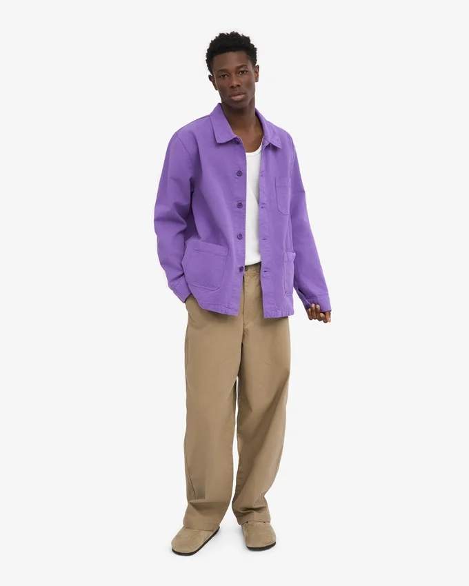 Chaqueta de trabajo orgánica - Violeta ultravioleta