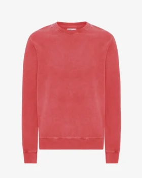 Classic Organic Jersey de cuello redondo - Rojo deslavado