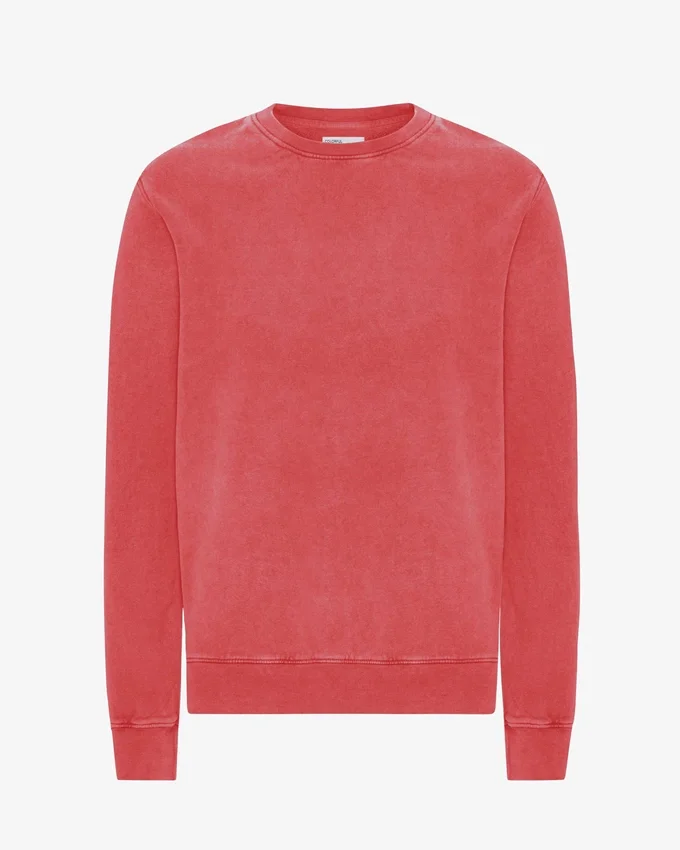 Classic Organic Jersey de cuello redondo - Rojo deslavado