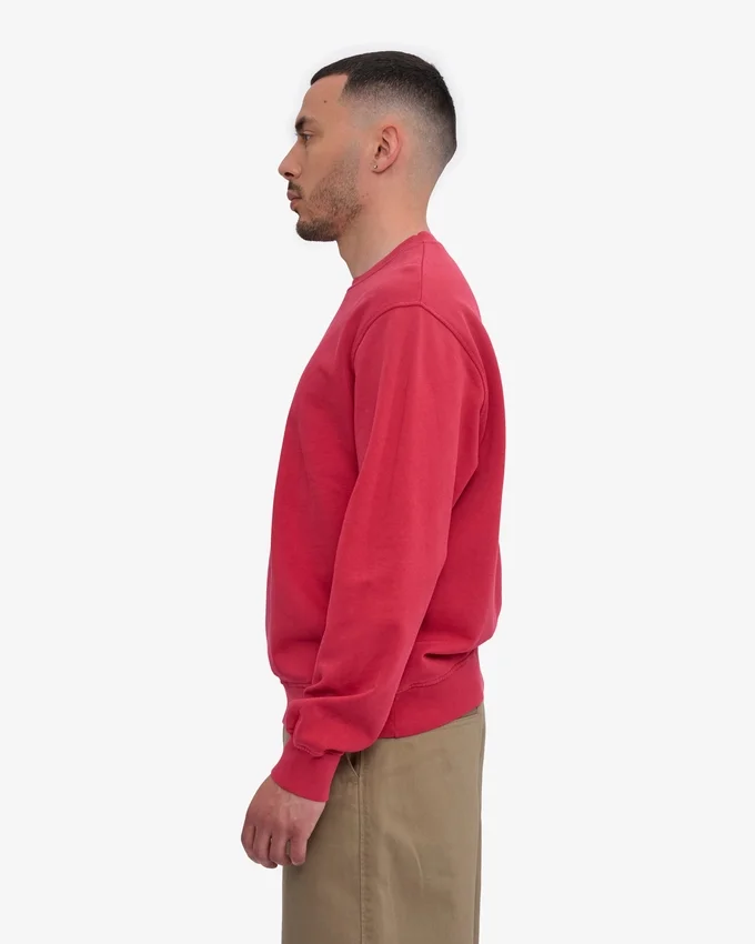 Classic Organic Jersey de cuello redondo - Rojo deslavado