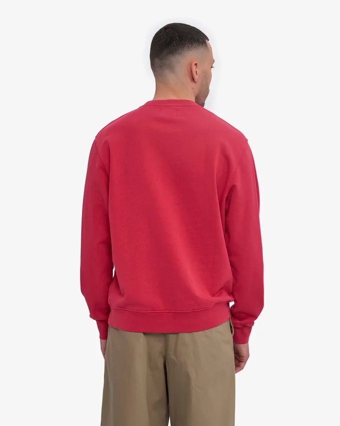 Classic Organic Jersey de cuello redondo - Rojo deslavado