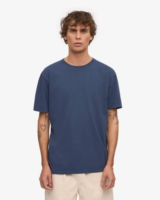 Classic Organic Tee - Azul petróleo