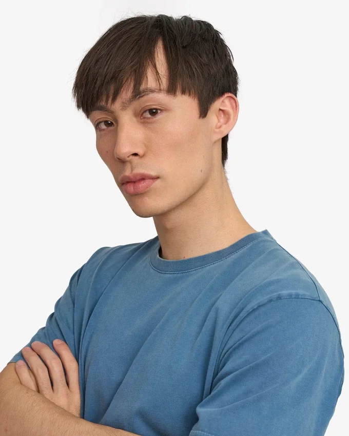 Classic Organic Tee - Índigo descolorido
