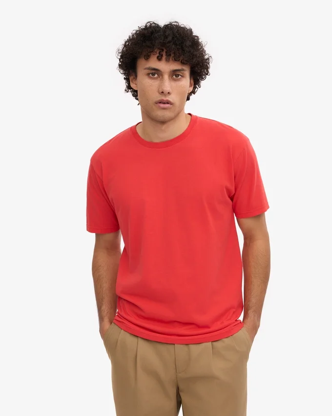 Classic Organic Tee - Rojo mandarina
