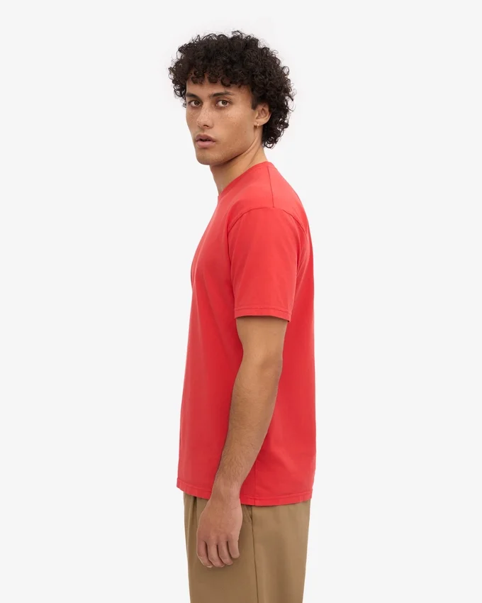 Classic Organic Tee - Rojo mandarina