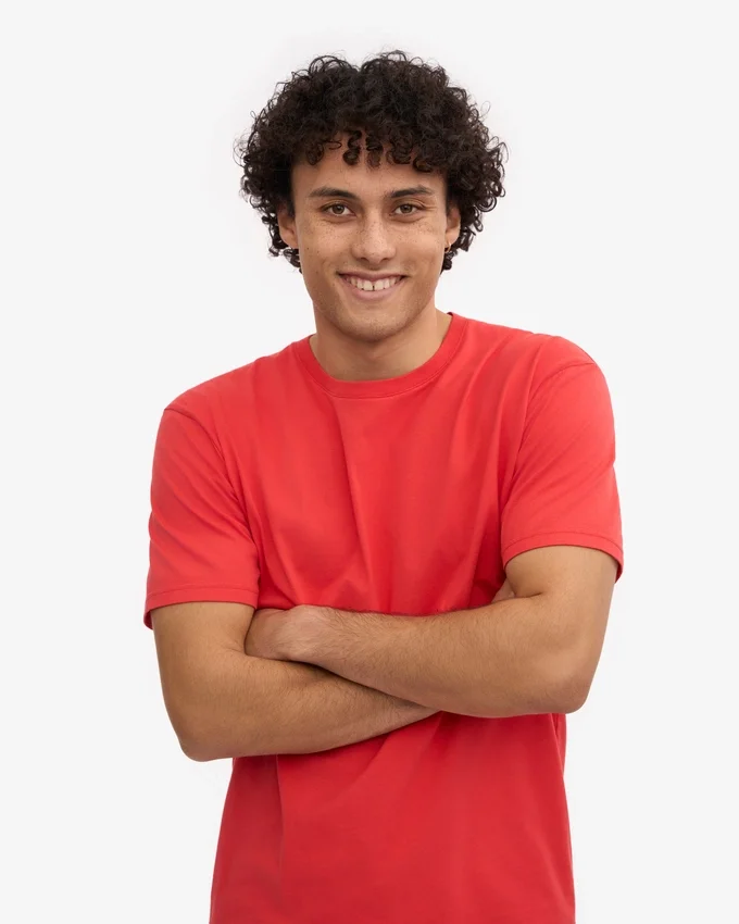 Classic Organic Tee - Rojo mandarina